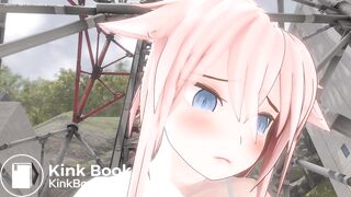 Close up of girl's face while pooping