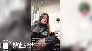 Sexy girl pooping on the potty with her legs