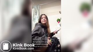 Sexy girl pooping on the potty with her legs