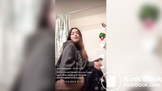 Sexy girl pooping on the potty with her legs