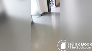 hot milf shits on public bathroom floor