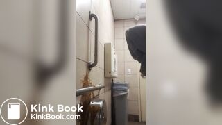 Girl diarrhea on the wall