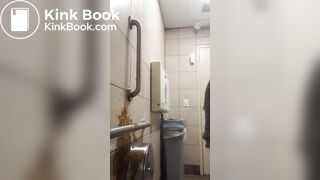 Girl diarrhea on the wall