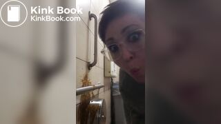 Girl diarrhea on the wall