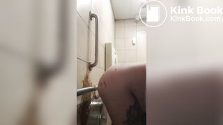 Girl diarrhea on the wall