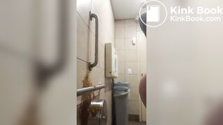 Girl diarrhea on the wall