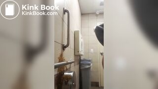 Girl diarrhea on the wall