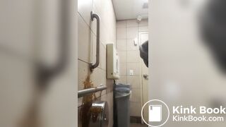 Girl diarrhea on the wall
