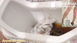 cute girl shit a lot in toilet
