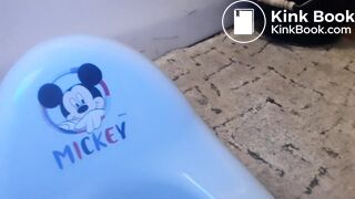 Polish girl poop into potty