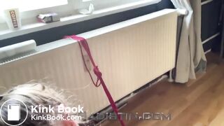 they shit in the slave's mouth and laugh together at him