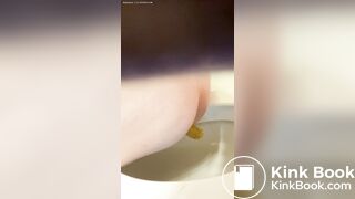 Shitting her guts out