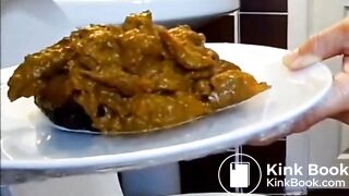 Urgent creamy dump on plate