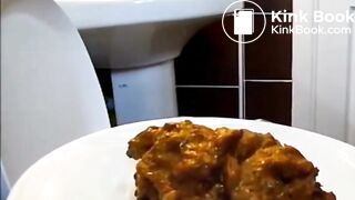 Urgent creamy dump on plate