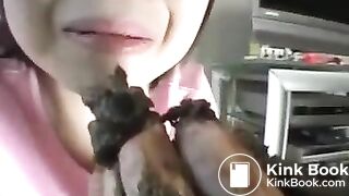 Japanese eating scat