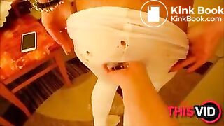 Two Kinky Girls Shit Their Leggings