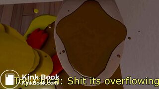 FNAF SFM Toy Chica And Pre Mangle Pooping In The Same Toilet