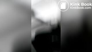 Pervert getting kicked while Latina Milf Pooping