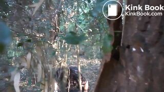 Latina lady shits outdoors, shows TP