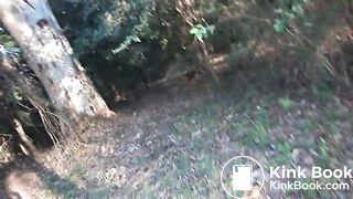 Latina lady shits outdoors, shows TP