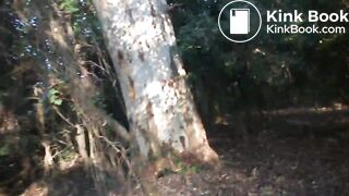 Latina lady shits outdoors, shows TP