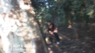 Latina lady shits outdoors, shows TP