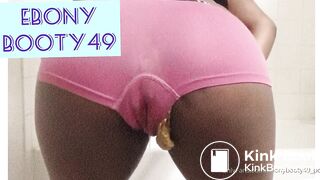 Ebony panty poop pee and smear - video 2
