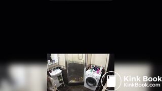 A young chick shit in the bathroom