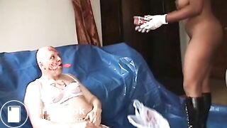 black girl shits and sodomizes man