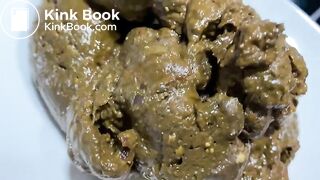 Huge shit in panties and on plate