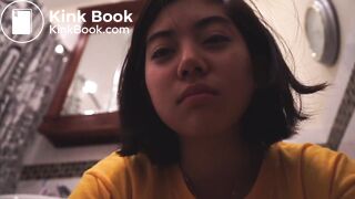 Asian girl pooping short film