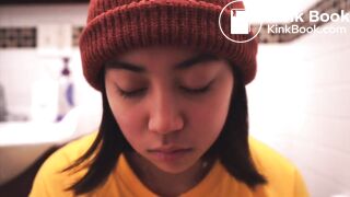 Asian girl pooping short film