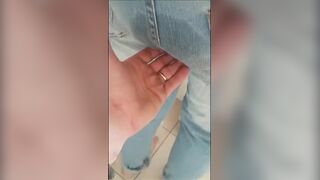 sexy girl shitting and fucking in her panty