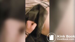 sexy girl shitting and fucking in her panty