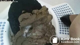 big shit in mouth of lucky slave