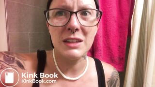 the girl poops and sniffs and licks her shit