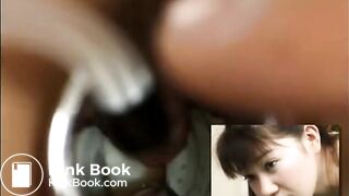 girl dildo with egg and shit