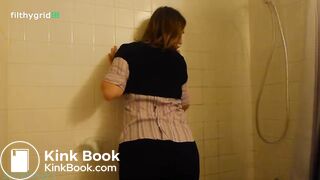 Covering her self in scat #2