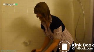 Covering her self in scat #2