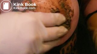 pissing and shitting in the shower and smeared her sexy breasts with it