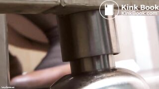 Few Asian girl shitting on public toilet