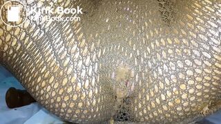 Wowzers. Fishnet Shitty Prolapsed Dildo Perfection Part 2