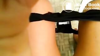 Girl on the toilet pooping