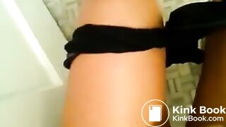 Girl on the toilet pooping