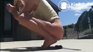Yoga girl pooping - video 2