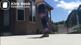 Yoga girl pooping - video 2