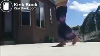 Yoga girl pooping - video 2