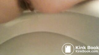 Scat closeup on bowl rear view