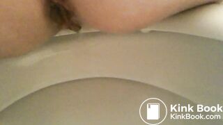 Scat closeup on bowl rear view