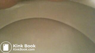 Scat closeup on bowl rear view